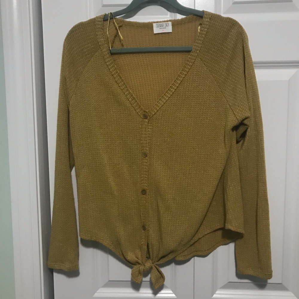 Mustard knit long sleeve